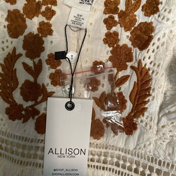 ANTHROPOLOGIE AlLLISON NEW YORK Esperanza Embroidered Maxi Dress NWT Size S - Picture 4 of 10